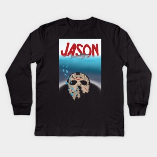 Jason Vs Jaws Kids Long Sleeve T-Shirt